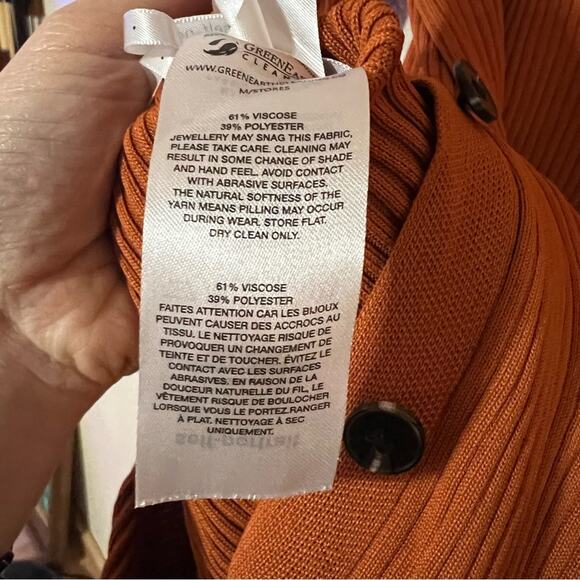 Self-Portrait Cinnamon ribbed knit sheath shirt dress MEDIUM - Picture 7 of 10